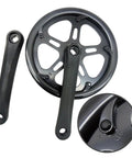 Hearty Heavy Duty 48T 165mm Alloy Bike Crankset For Single Speed And Fixed Gear Builds With Smooth Power Transfer And Durable Lightweight Construction That Really Sells The Ride Experience, black alloy bike crankset with 48T chainring