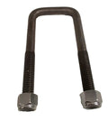 Heavy Duty Square Trailer Axle U-Bolt Kit For Leaf Spring Suspension, 2-1/8 Inch X 6-1/2 Inch, 1/2 Inch Diameter With Nuts