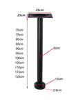 Sturdy Stainless Steel Breakfast Bar Support Leg For Coffee And Dining Tables Heavy Duty Metal Furniture Feet With Screws 6 Cm Diameter
