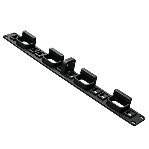 Heavy Duty Rack Mount Bracket Kit Designed For JetKVM Modules Fits Standard 19 Inch Server Racks displaying a sleek black steel design.