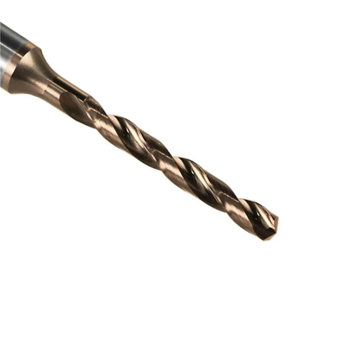 Close-up of solid carbide twist drill bit for metal, 12.1–13.0 mm diameter