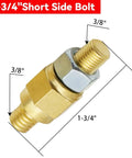 Snag These Heavy Duty 2 Pack Car Side Post Battery Terminal Brass Studs With Universal 3/8 Inch 16 Threads For Quick Garage Swaps And Foolproof Charging Hooks That Hold Tight, showing 1.75 inch brass side bolt with 3/8 inch threads.
