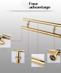 Heavy Duty Stainless Steel Glass Door Push Pull Handle For Office Hotel And Barn Sliding Doors Round Tube Polished Finish