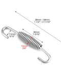 QWORK stainless steel motorcycle exhaust pipe spring with swivel hooks, anti-binding, 8-pack