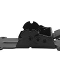 Built Tough 15 Pack Folding Hinges Self Locking Brackets With All Screws Quick Zero To Ninety To One Eighty Setup Cold Rolled Steel side view of black hinge