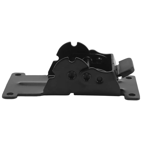 Built Tough 15 Pack Folding Hinges Self Locking Brackets With All Screws Quick Zero To Ninety To One Eighty Setup Cold Rolled Steel side view of black hinge