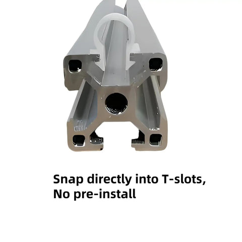 Premium Aluminum T Slot Cable Management Clips For 3030 Aluminum Profiles snap directly into T-slots with ease.