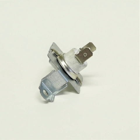 Top Tier Aftermarket Dryer Thermal Fuse WP40113801 in metallic gray, designed for electric dryer safety cut-off.