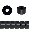 Eight Pack Rubber Spacers One Inch Outer Diameter Three Eighth Inch Inner Diameter Point Five Inch Thick Black Round Vibration Isolation Washers
