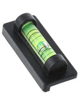 Bubble Level Base Leveling Beads Water Leveling Gauge For Mini For Spirit with clear liquid vial and compact black base.
