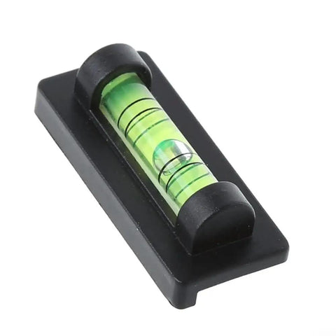 Bubble Level Base Leveling Beads Water Leveling Gauge For Mini For Spirit with clear liquid vial and compact black base.