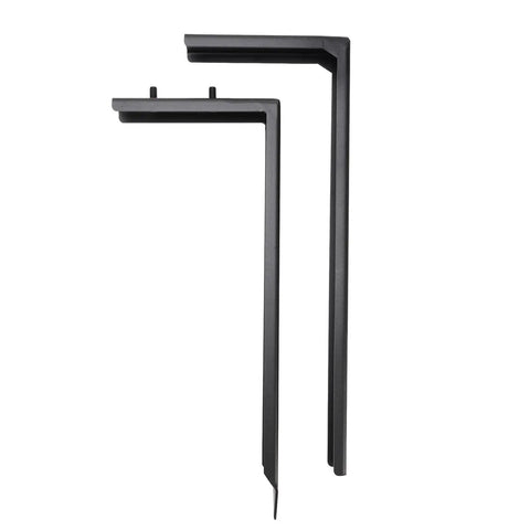 Heavy Duty Fence Post Repair Kit With Steel Stakes For Wooden Fences Inclined Post Fix With Ground Spike, side view