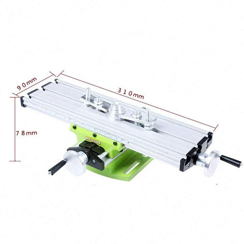 Miniature Precision Milling Machine Bench Drill Vise Fixture With Adjustable X And Y Axis Worktable For Precise Milling Drilling And Machining Compact DIY Vise Station For Hobbyists And Makers Coordinate Setup, 310mm aluminum