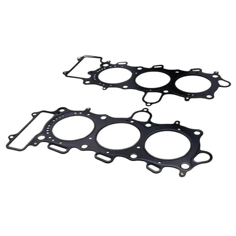 Two Piece Motorcycle Cylinder Head Gasket Kit Boss Level Straight Drop In Upgrade For Reliable Honda Bike Seals shown from top angle.