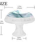 Top Notch Round Cabinet Knobs Dang Cute Teal And White Marble Pattern With Included Screws, 35mm size, ABS glass, ideal for drawers.
