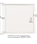 Badass Thick Steel Access Panel With Slick Screwdriver Latch Lock And No Sweat Drywall Install Mounting Brackets For Home Repairs And Tight Wall Openings In White Heavy Duty Construction Covers Standard Square Cutouts Perfectly, 12x12 inch dimensions.