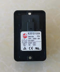 Emergency Stop Pushbutton Switch 120V 16A Waterproof IP54 With Undervoltage And Overload Protection, rear view showing technical specifications.