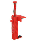 Two Piece Brick Line Puller Set With Leveling Wire Drawer Tool, DIY Friendly, Heavy Duty Masonry Clip Kit For Builders, Red Brickwork Line Puller