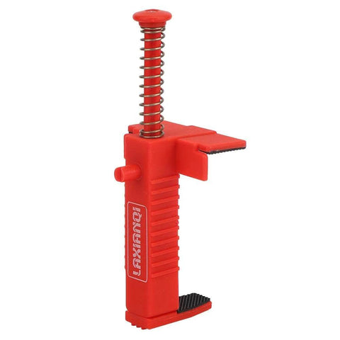 Two Piece Brick Line Puller Set With Leveling Wire Drawer Tool, DIY Friendly, Heavy Duty Masonry Clip Kit For Builders, Red Brickwork Line Puller