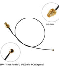 Dual Band WiFi Antenna 2.4GHz And 5GHz High Gain 10dBi RP SMA Male With MHF4 To RP SMA Female Cable for NGFF M2 AX200 and 9260
