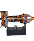 Turbofan Aircraft Engine Model Kit Trent 900 With Red LED Light Realistic See Through Shell Hands On STEM Toy For Adults Educational Physics Demonstration Working Throttle And Clear Components