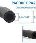 Power Brake Vacuum Hose For Passenger Cars And Light Trucks 3 Feet Long Inner Diameter 0.46875 Inch Outer Diameter 0.78 Inch, size details