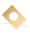 6pcs Stainless Steel Door Lock Repair Plate Kit for Knob And Handle. Durable Rustproof Lever Fixing Cover Coating Keeps Kitchen And Bathrooms Airtight. Universal Fit Rectangle Reinforcer Fills Hole Perfectly For Old Hardware Fixes, 13x9 cm gold plate