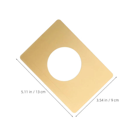 6pcs Stainless Steel Door Lock Repair Plate Kit for Knob And Handle. Durable Rustproof Lever Fixing Cover Coating Keeps Kitchen And Bathrooms Airtight. Universal Fit Rectangle Reinforcer Fills Hole Perfectly For Old Hardware Fixes, 13x9 cm gold plate