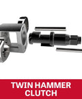 Twin hammer clutch of Half Inch Aluminum Impact Wrench with Feather Trigger, 680 Ft Lbs Torque, 8000 RPM