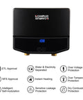 Black Under Sink Tankless Electric Water Heater 3.5kW Point Of Use Instant Hot Water At The Sink 120V front view