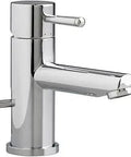 Side view of Serin Single Hole Bathroom Faucet With Lever Handle 1.2 GPM 4.5 L/min Monoblock Design in polished chrome finish.