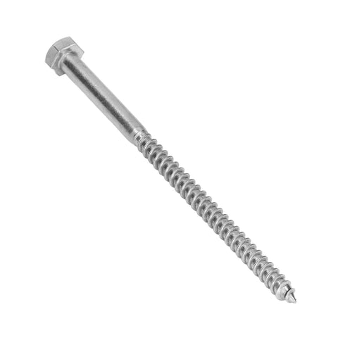 Stainless Steel Half Thread Wood Lag Bolts With Self Tapping Screws A2-70 Grade Built Tough For Outdoors Heavy Duty And Rust Resistant M8x140mm