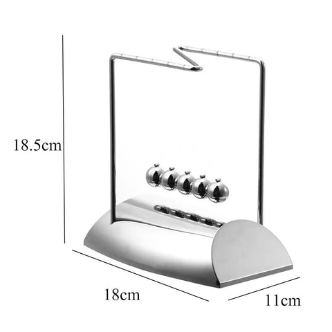 Two Pack Newton's Cradle Desk Toy For Totally Fun Science Learning Educational Pendulum Demonstration With Steel Balls And Plastic Frame Base 13x11x13cm Z Shaped 18x18.5x11cm Model Great Gift For Students And Curious Adults