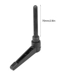 Four Pack M8 Male Thread Clamping Lever Handles Featuring Rock Solid Stainless Steel Construction With No Sweat Adjustment For Fast Machine Tweaks Black 70mm Finish, single lever with 70mm grip and male thread.