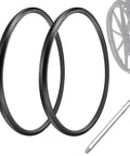 Pair of Rear Wheel Replacement Tire For Wheelchairs 24x1 Universal No Flat Polyurethane Tire with tools, side view