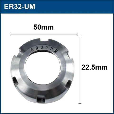 Solid Clamping Collet Nut 1Pc UM Type ER25 ER32 ER40 Chuck For CNC Lathe Mill Router Bit Holder 2 Inch with 50mm diameter.