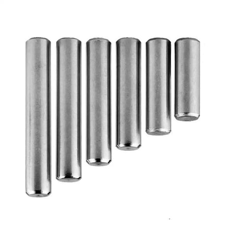 10 Piece Pro Grade Stainless Steel Needle Roller Assembly Kit With Slotted Spring Pins displayed in a row