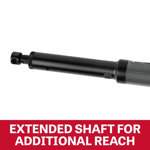 Pneumatic 1/4 Inch Die Grinder with Extended Shaft, 23000 RPM, Variable Speed Throttle for detail grinding and sanding.
