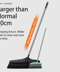 Heavy Duty Outdoor Angle Broom With 20 Inch Wide Base And 51 Inch Extended Handle Sweeper featuring strong stainless steel handle and wide 50cm cleaning area.