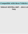 Compatibility sign for Front Wheel Bearing And Hub Assembly For Nissan Sentra 2007 2008 2009 2010 2011 2012 2.0L