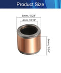 Top Shelf Oilless Bushings 4Mm Bore Smooth Operator Sleeve Bearings dimensions showing 4mm bore and 6mm outer diameter.