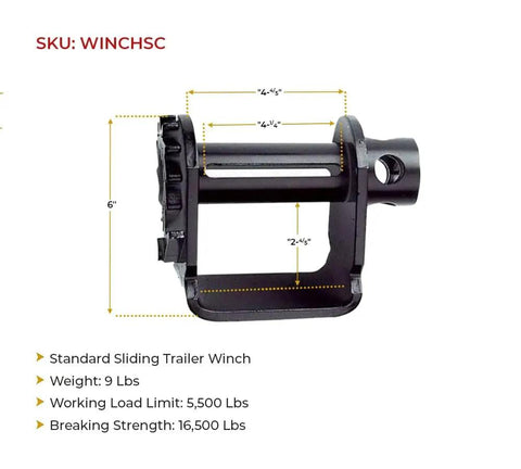 4 Pack Trailer Winch For Standard Sliding C Track Fits 2 Inch 3 Inch Or 4 Inch Straps Heavy Duty Tie Down Gear, black metal