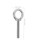 Beefy Heavy Duty Stainless Steel Eye Bolt With Shoulder For Lifting And Wall Mount M10x60 Size Closed Hook Eye Screw For Chains Ropes And Cable Ties Multipurpose Lifting Hardware, M10