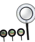 LED Magnifying Glass Table Lamp With Adjustable Brightness And Color Temperature for DIY crafts and repair work
