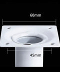Heavy Duty White Steel Pipe Desk Legs For Solid Furniture Upgrades Rust Proof iron base with 60mm x 45mm dimensions for easy installation.