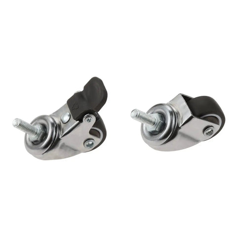 Small Threaded Stem Caster Wheels With Easy Lock Soft TPE Rubber Swivel Casters For Quick Room Fixes Rock Solid Design close-up.