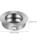 Close-up of 16 Pack Round Recessed Stainless Steel Cabinet Pulls Hidden Handles for Doors and Drawers Kitchen and Furniture Hardware