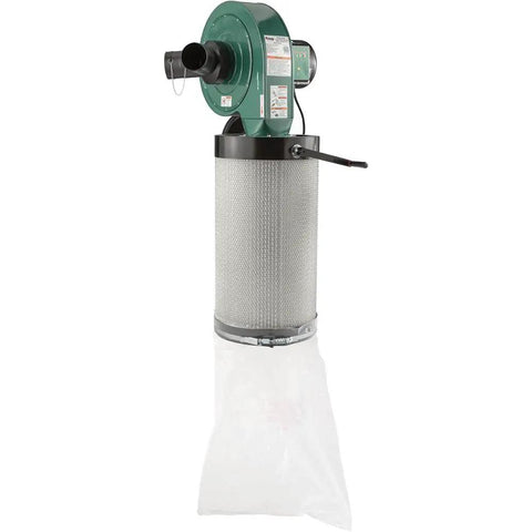 Beast Of A 1-1/2 HP Wall Mount Dust Collector With Canister Filter, Model G0944, Solid Black Finish, for Home Workshops