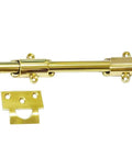 Solid Brass Dutch Door Bolt 36 Inch Polish Brass Lacquered Finish 1 Pack With Mounting Hardware Included Durable High Quality