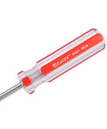 Magnetic U Shaped Spanner Screwdriver Featuring Five Inch Chrome Plated Steel Shaft Hella Durable Construction Designed To Knock It Out Fast On Any Job with a red handle.
